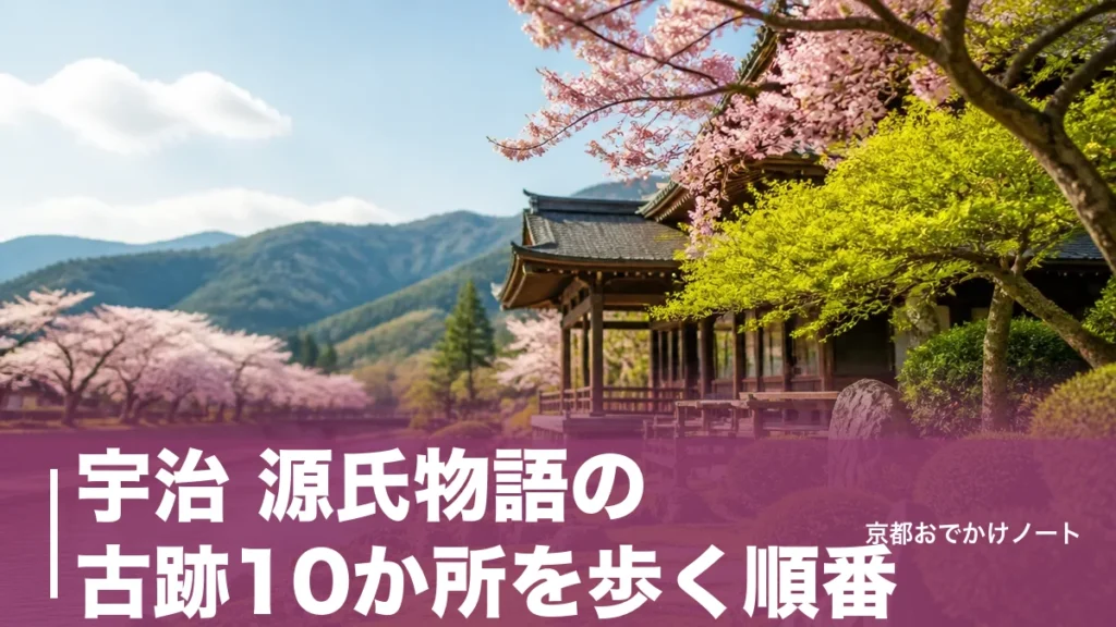 宇治 源氏物語の古跡10か所を歩く順番｜4時間コースと半日1.5時間の選び方のアイキャッチ画像