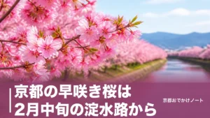 京都の早咲き桜は2月中旬の淀水路から｜平野神社の魁・植物園のカンヒザクラへつなぐ順番のアイキャッチ画像