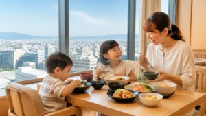 京都駅ランチ子連れは階で選ぶ｜全店子供椅子の10階と座敷の2階、授乳室3か所を比較のアイキャッチ画像