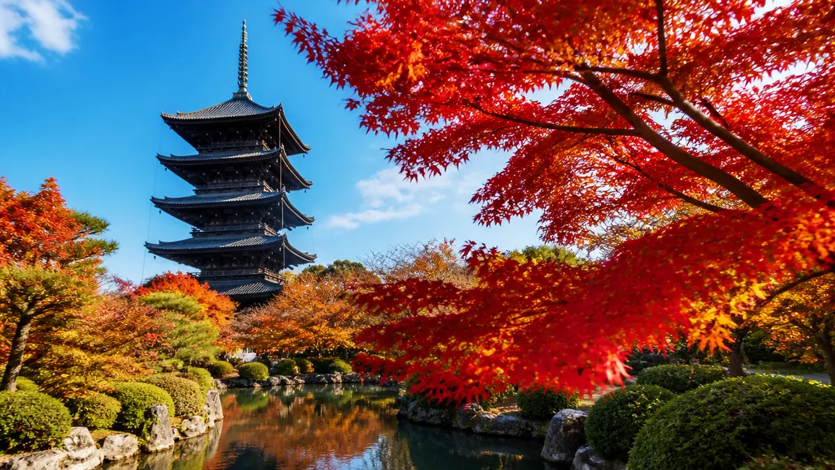 紅葉東寺は昼と夜で別料金｜見頃11月中旬〜下旬と五重塔初層1,200円・夜1,000円の回り方のアイキャッチ画像