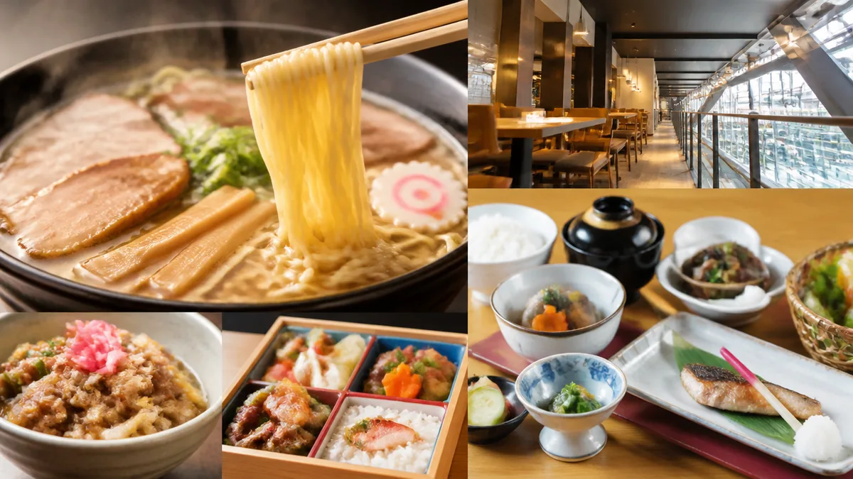 京都駅構内 食事はどこで？飲食ゾーン5か所と開店時間の早見表の解説画像