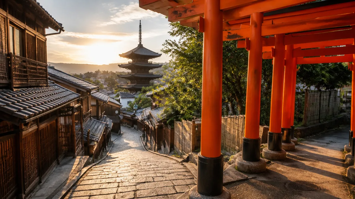 清水寺八坂神社はどちらから回る?朝は清水寺、夕方以降は八坂神社が後ろの解説画像